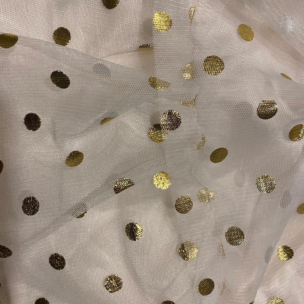 NWOT little girls gold polka dot tutu dress 6 months - Picture 5 of 5